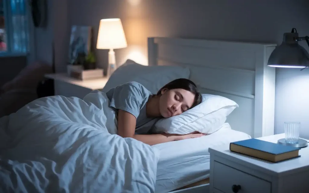 Back to school health tips sleep image showing a student sleeping peacefully.
