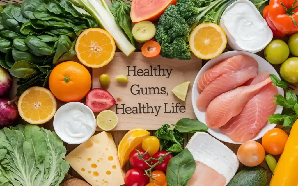 How to tell if gums are healthy by following a balanced diet