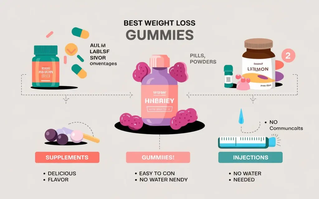 Comparison between Best Weight Loss Gummies and other supplements
