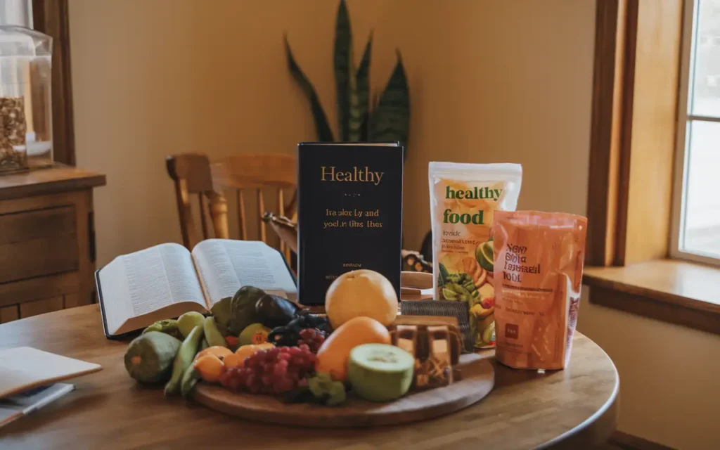 Testimonies of Faith and Healthy Eating featuring personal stories and scripture. 