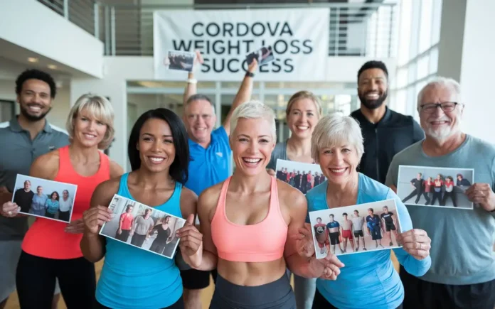 Person achieving success with Cordova weight loss program