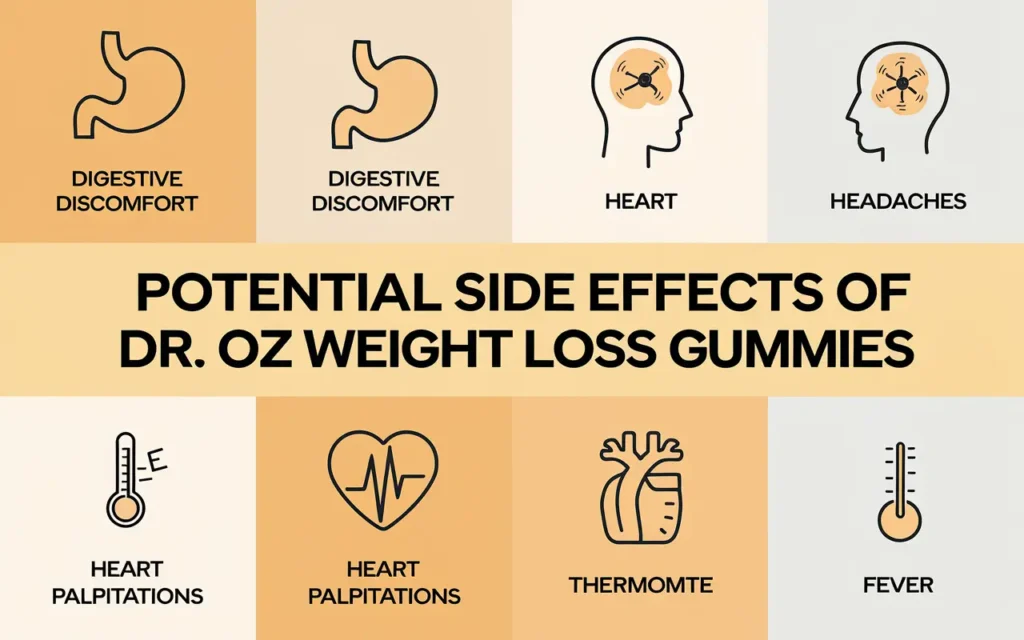 Illustration of potential side effects of Dr. Oz Weight Loss Gummies