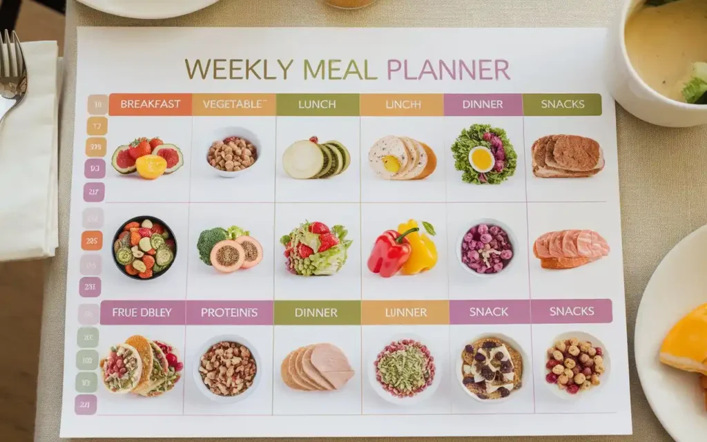 Eating healthy before and after face through a balanced diet plan