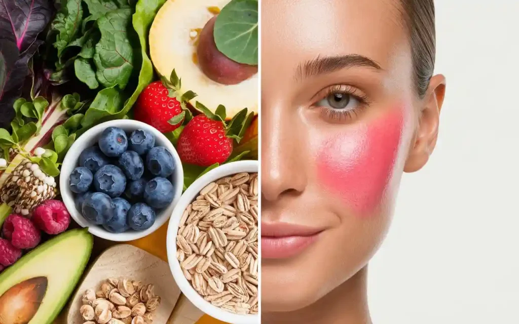 Eating healthy before and after face improves skin health