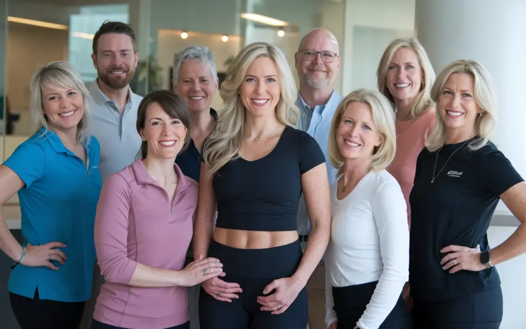 Erika Jayne with her weight loss support team