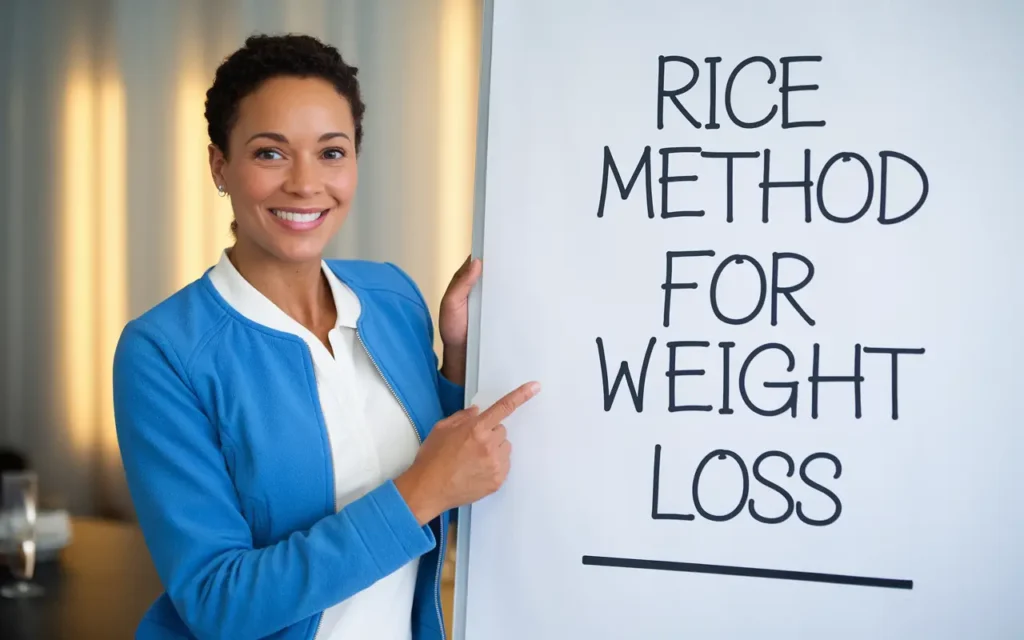 Nutrition expert providing tips for maximizing weight loss with the rice method