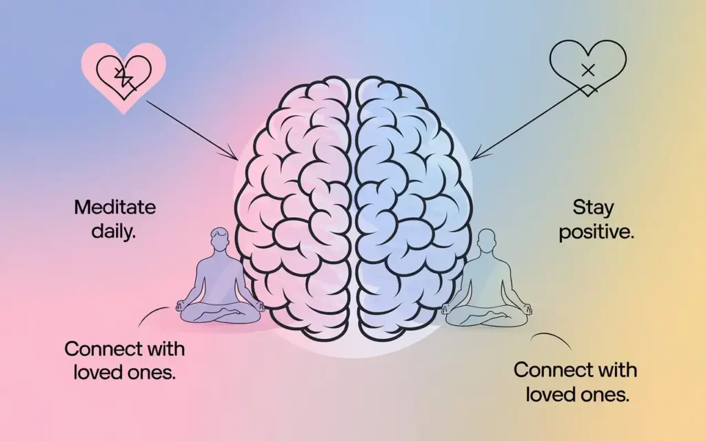 Health tips images promoting mental well-being strategies