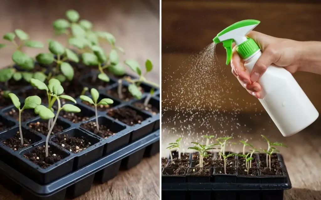 Proper watering techniques for healthy 1 week old seedlings