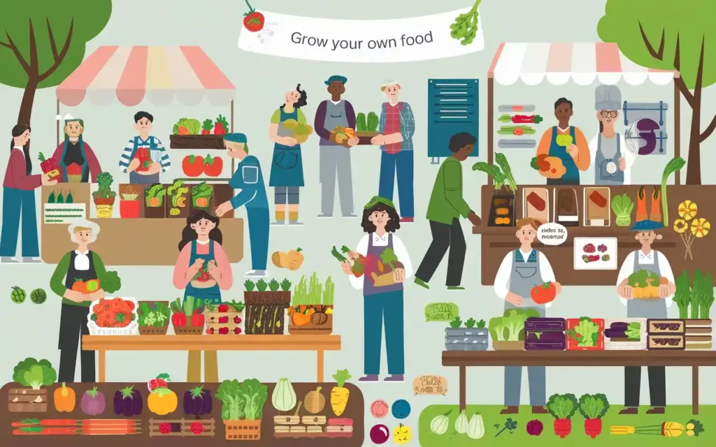 Community-driven healthy eating campaigns with local farmers and residents