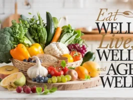 Healthy eating inspirational nutrition quotes featured image with motivational text and fresh vegetables.