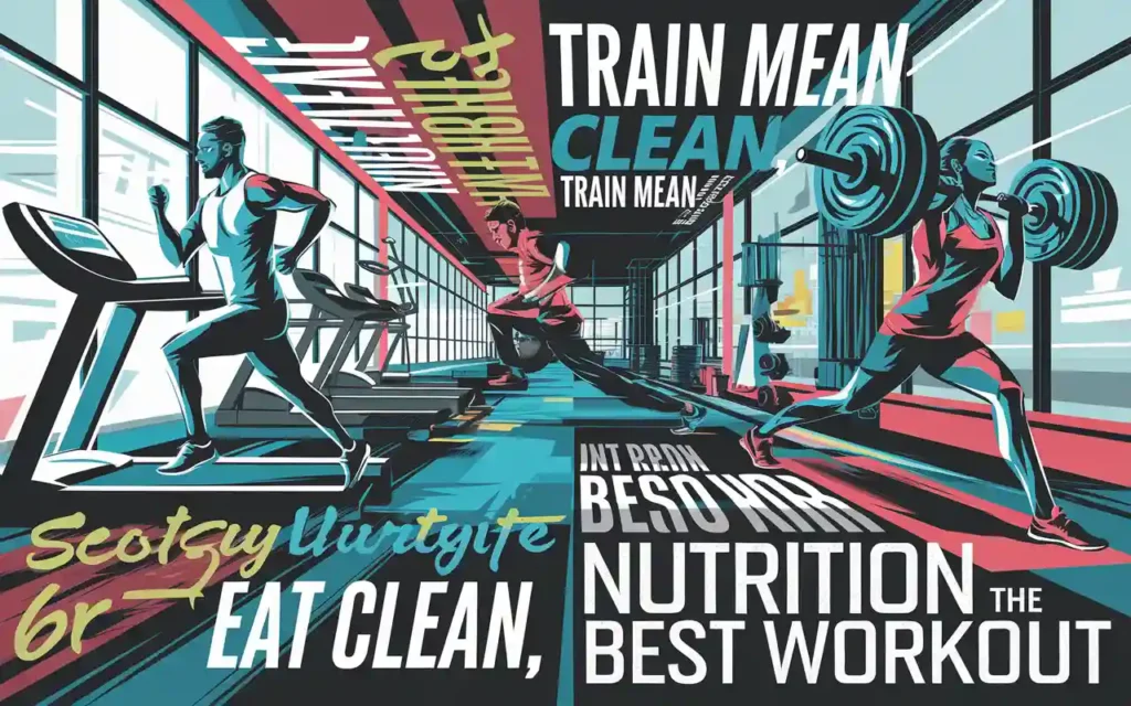 Fitness enthusiasts motivated by healthy eating slogans