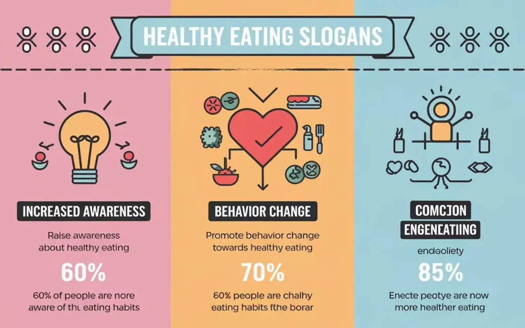 Infographic highlighting the importance of healthy eating slogans