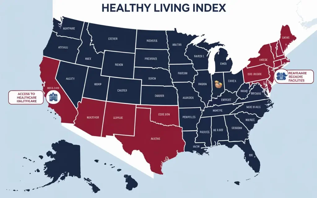 Regional Variations in Healthy Living Index Meaning across the USA