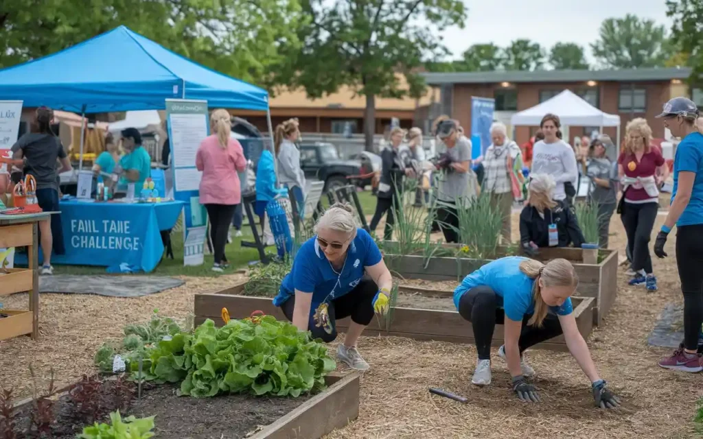 Community members participating in health initiatives promoting healthy living Liberty Lake. 