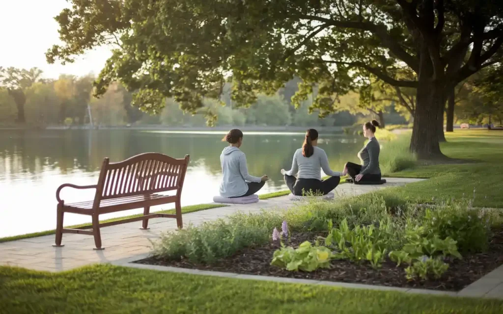 Calm and serene environment supporting mental health in Liberty Lake.