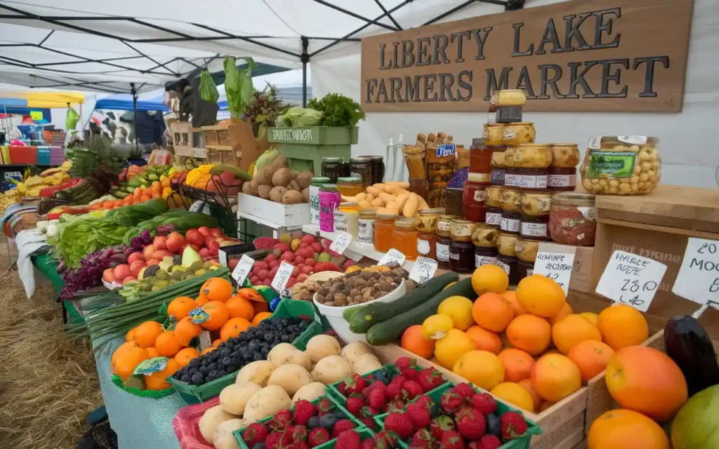 Fresh produce from Liberty Lake farmers markets promoting healthy living. 