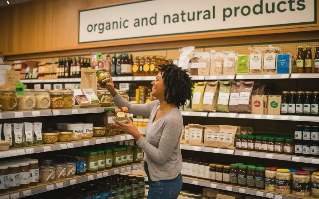 Healthy living Williston VT: shopping at a local health food store