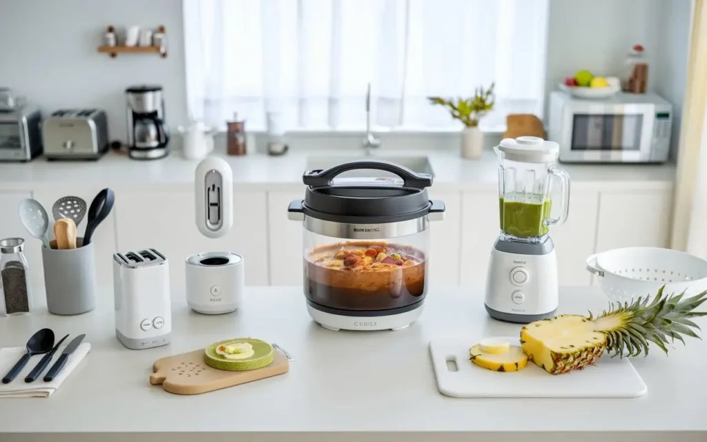 Healthy meals for seniors who live alone using smart kitchen gadgets.
