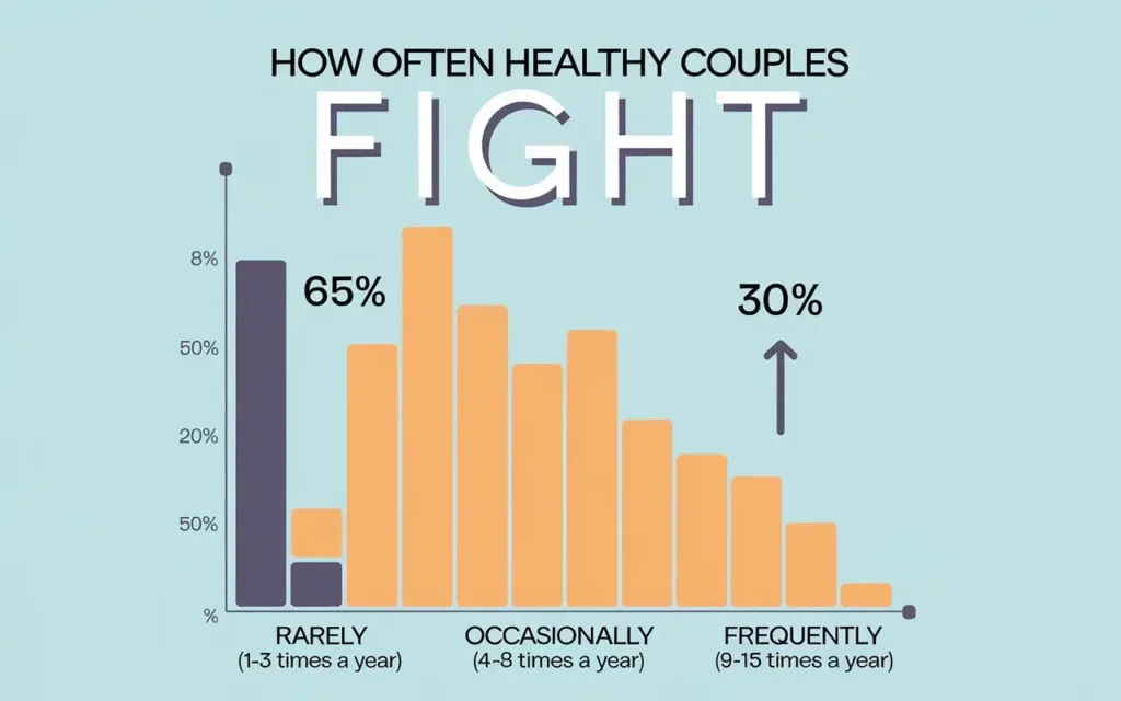 How often do healthy couples fight with statistical graph