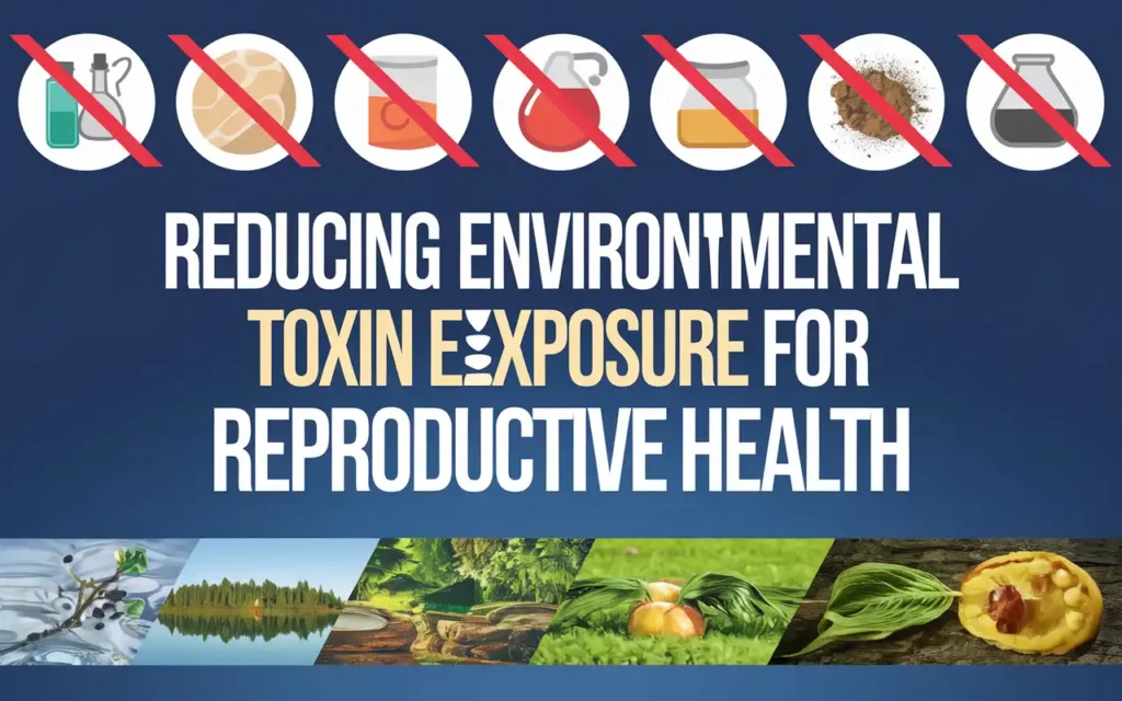 Illustration of reducing exposure to environmental toxins for reproductive health