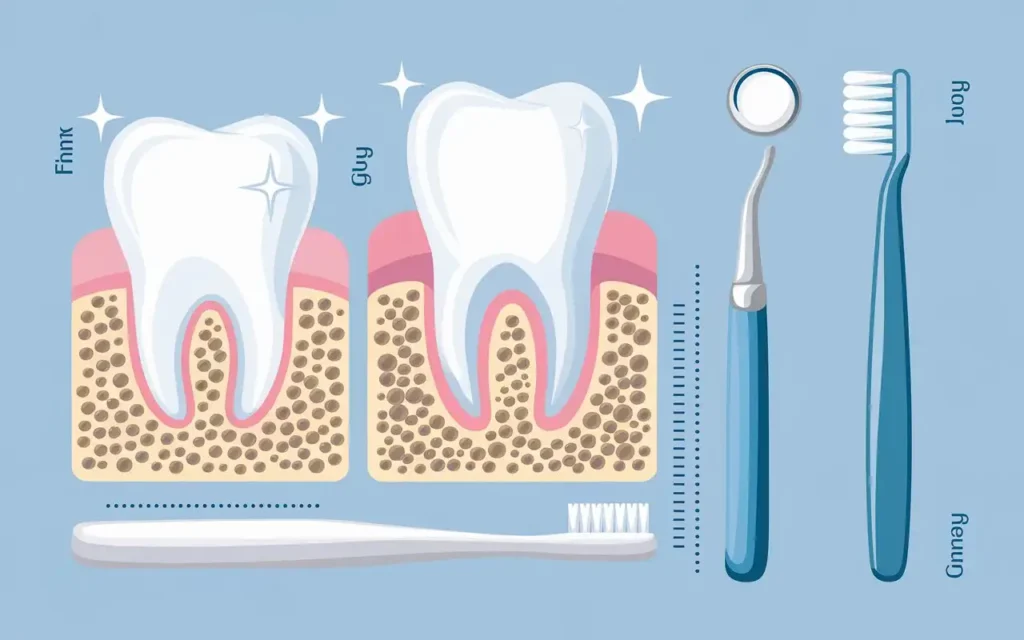 Illustration of signs of healthy teeth and gums - how to know if your teeth are healthy