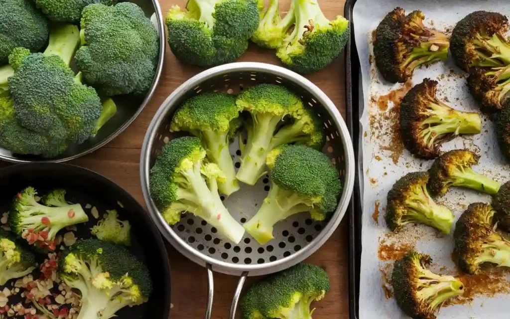 Various cooking methods illustrating how to make broccoli taste good but healthy