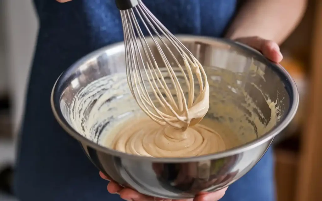 How to make healthy mayonnaise - whisking ingredients for emulsification
