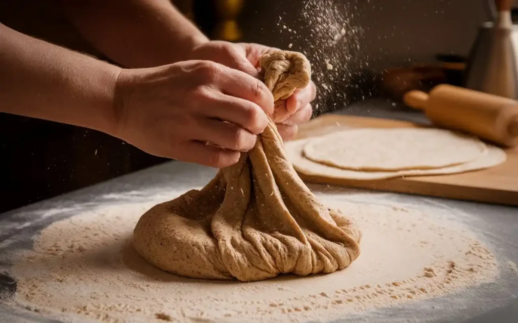 Preparing whole wheat tortilla dough