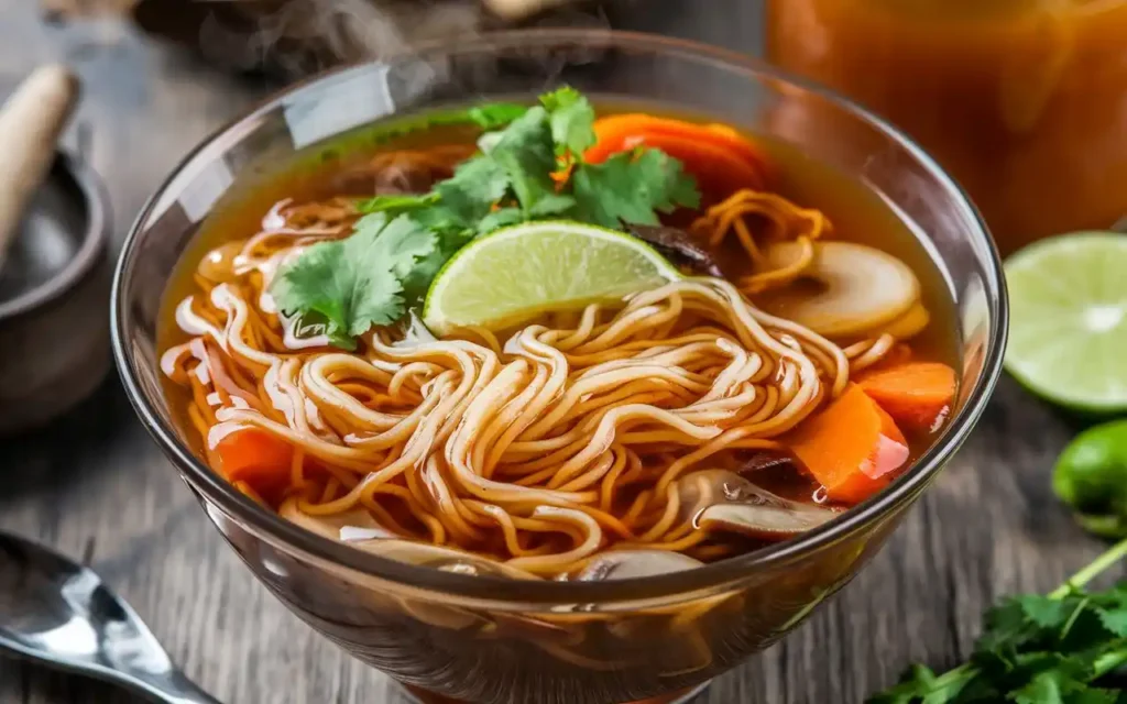 Using Homemade Broth to Make Instant Noodles Healthier