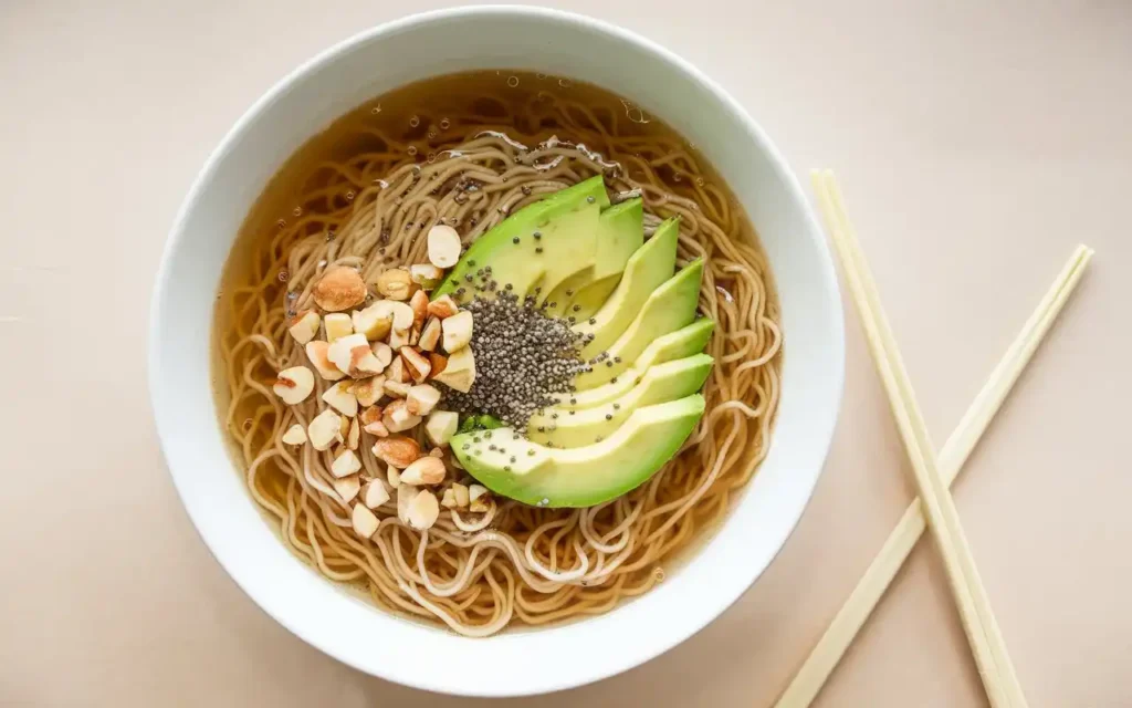 Adding Healthy Fats like Avocado and Nuts to Instant Noodles