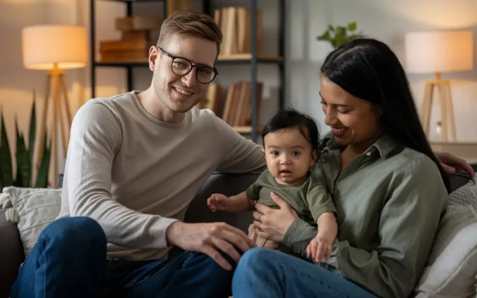 Family members establishing healthy boundaries together