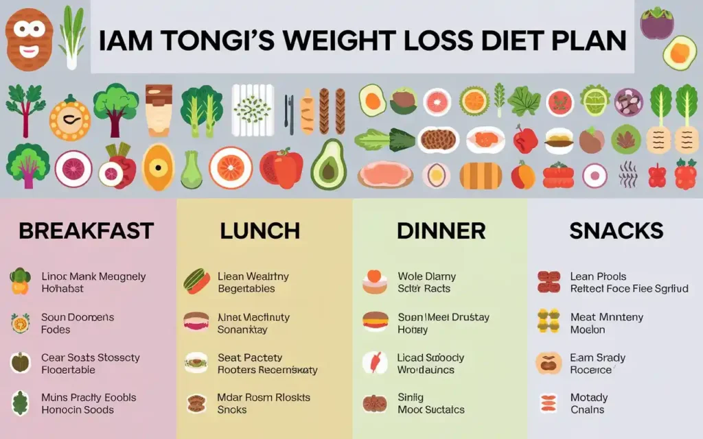 Iam Tongi weight loss diet plan with balanced meals
