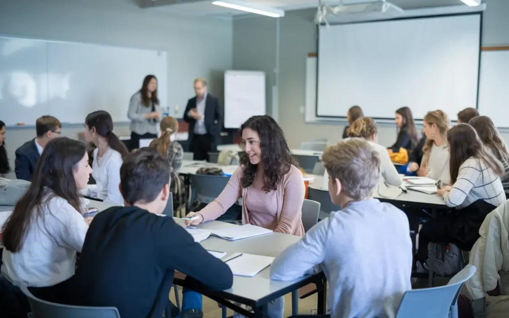 Students attending mental health workshop