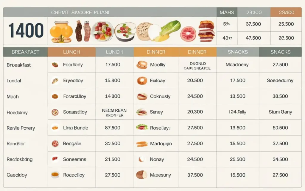 Is eating 1400 calories a day healthy? Sample meal plan