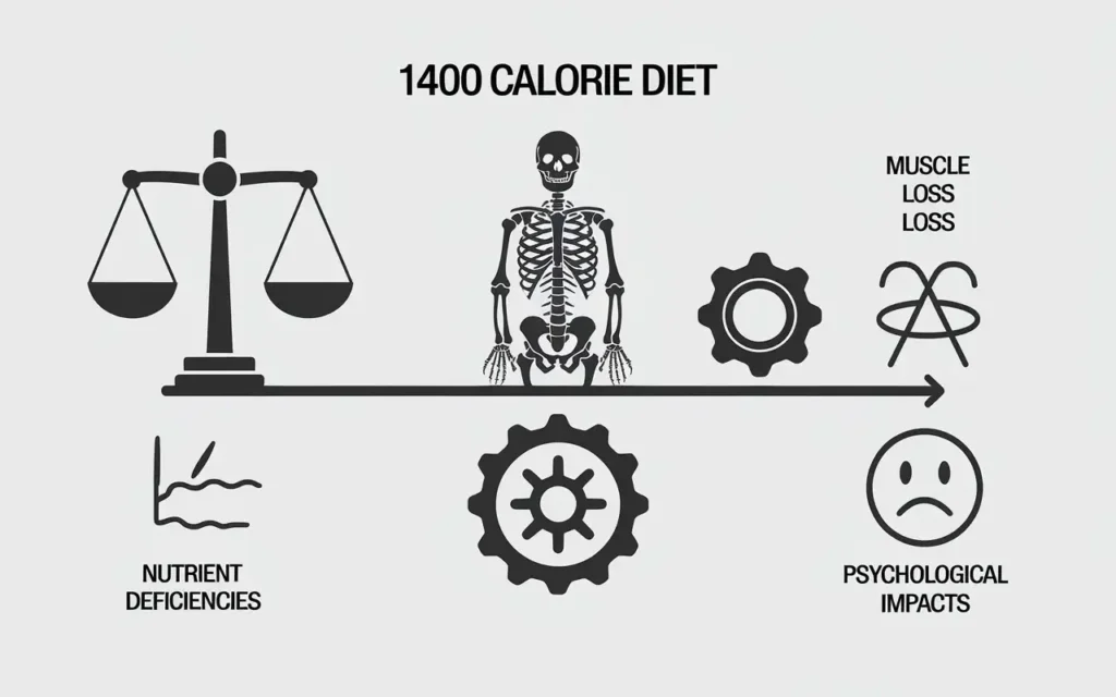 Is eating 1400 calories a day healthy? Potential risks