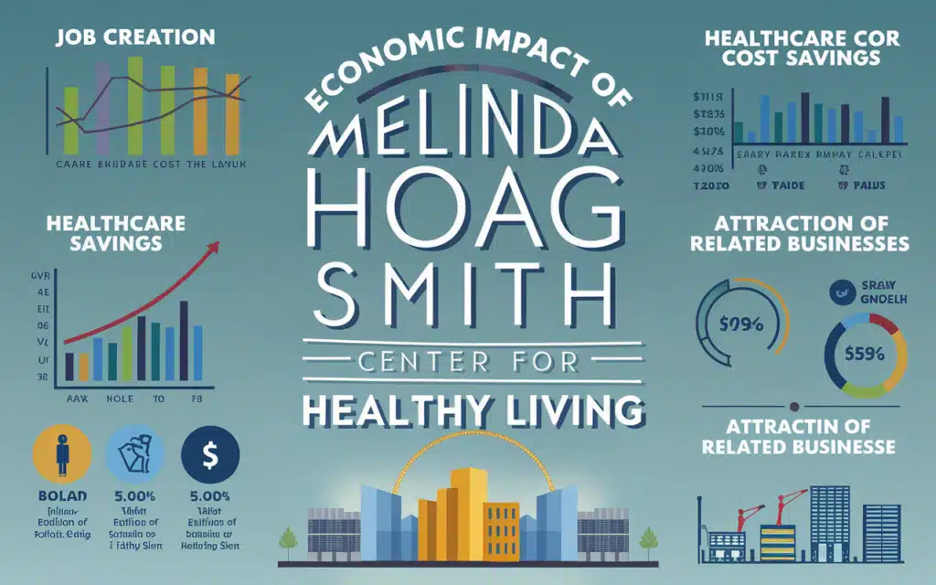 Infographic displaying the economic contributions of Melinda Hoag Smith Center for Healthy Living to the local community.
