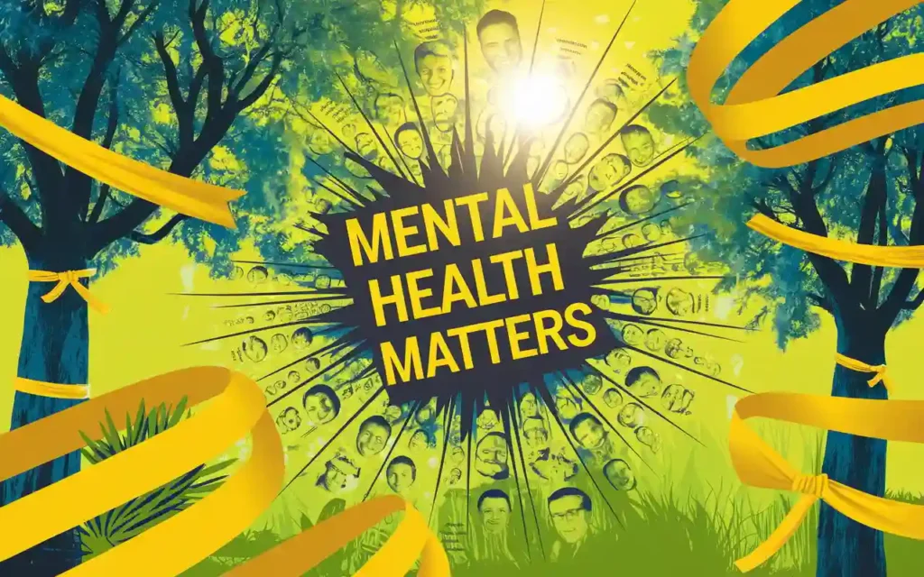 Yellow color brightening mental health awareness conversations
