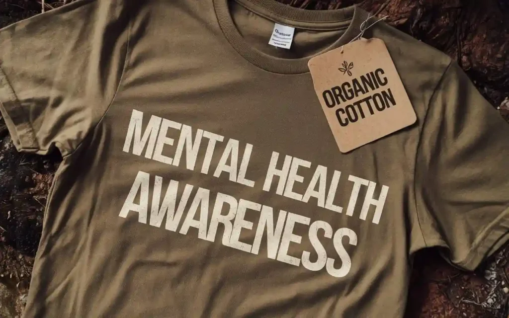 Eco-friendly Mental Health Awareness T-Shirt made from sustainable materials