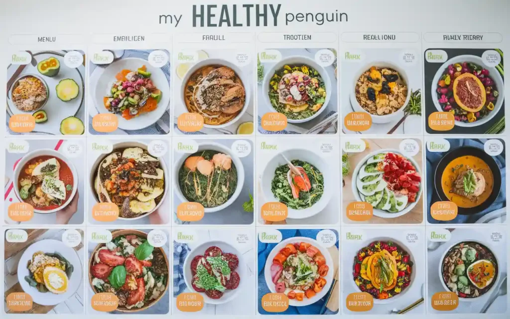 My Healthy Penguin Weekly Menu