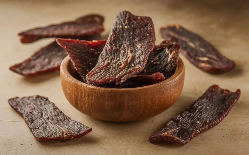 High-protein beef jerky snack