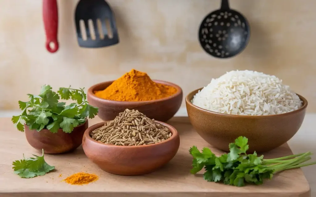 Herbs and spices used to enhance rice flavor for weight loss