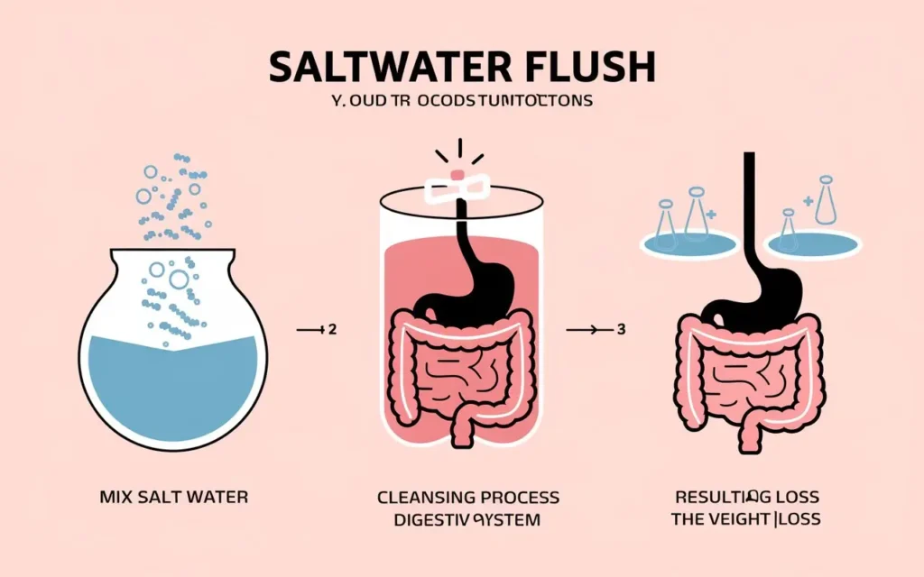 Salt Water Flush Weight Loss Results - How It Works Diagram