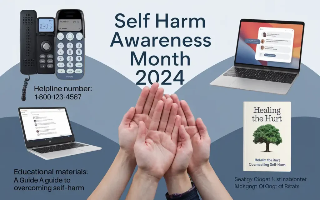 Resources and support systems for Self Harm Awareness Month 2024 