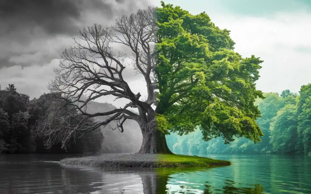 Comparison of the tree from The Giving Tree and "the tree who set healthy boundaries