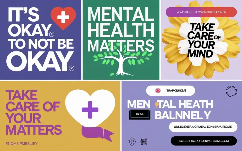 Top mental health banners from 2023 showcasing impactful designs