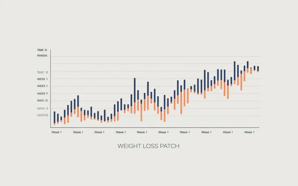 Chart showing weight loss results from using patches