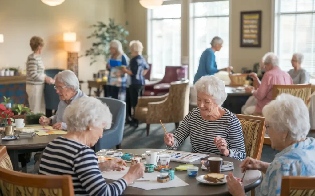 Seniors enjoying activities at West View Healthy Living