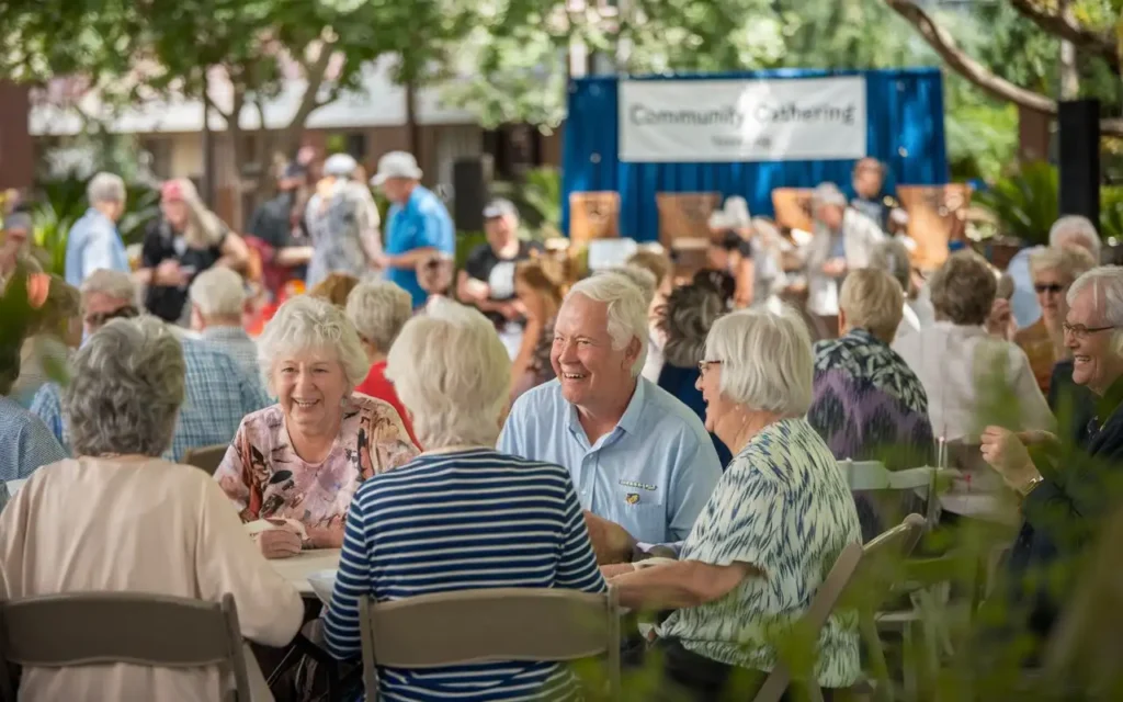 Residents of Westview Healthy Living participating in a community event