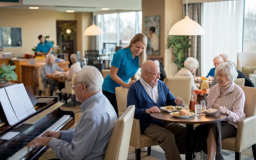 Residents enjoying facilities and amenities at Westview Healthy Living