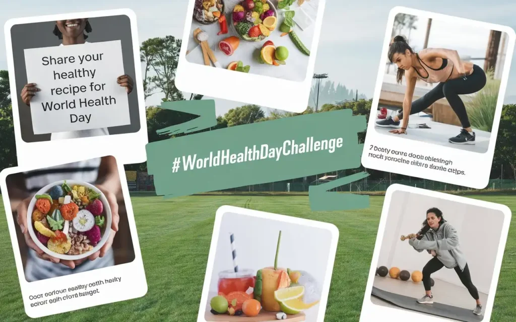 Online community participating in a World Health Day social media challenge